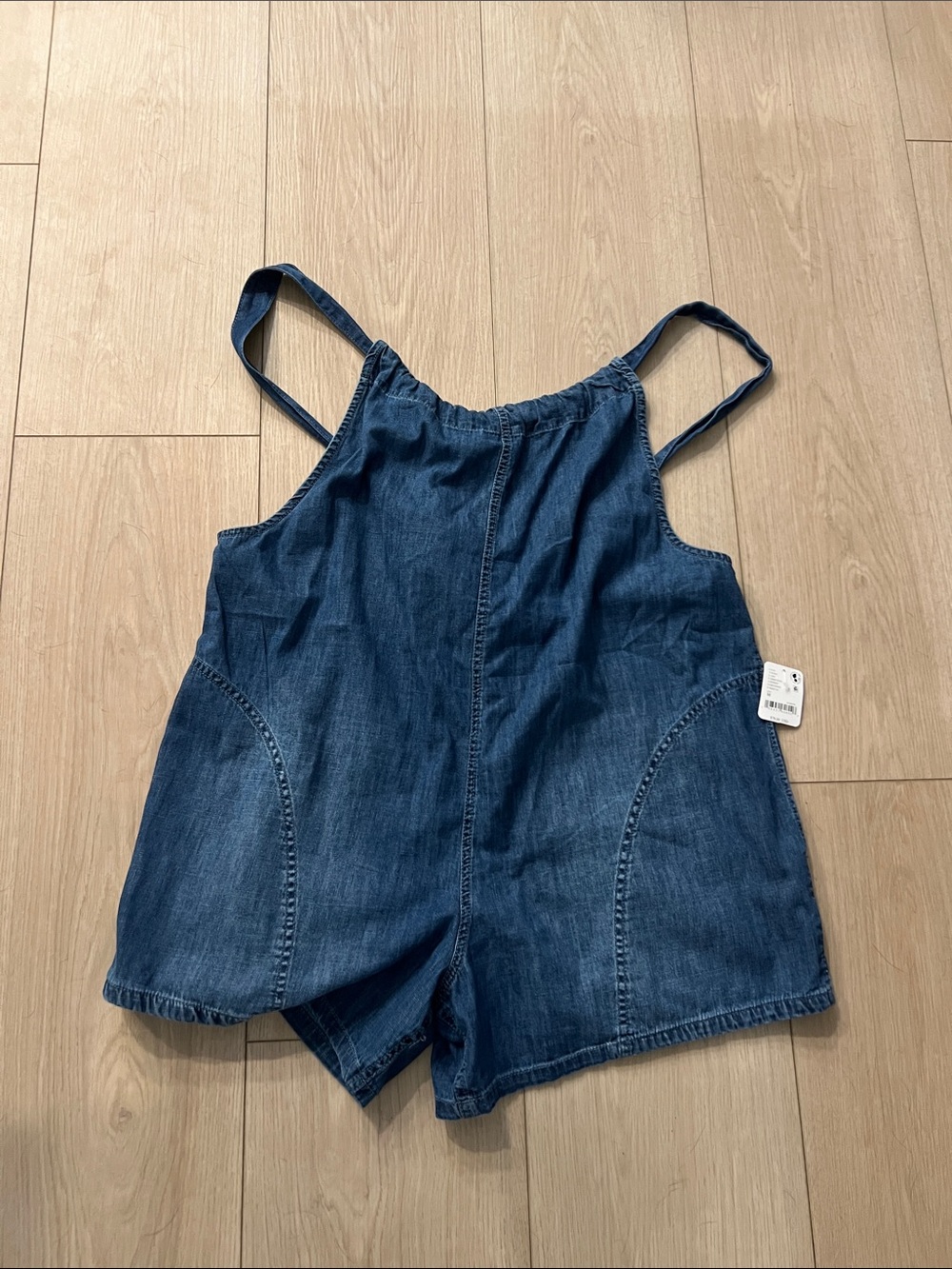 Free People Denim Blue Romper Jumpsuit